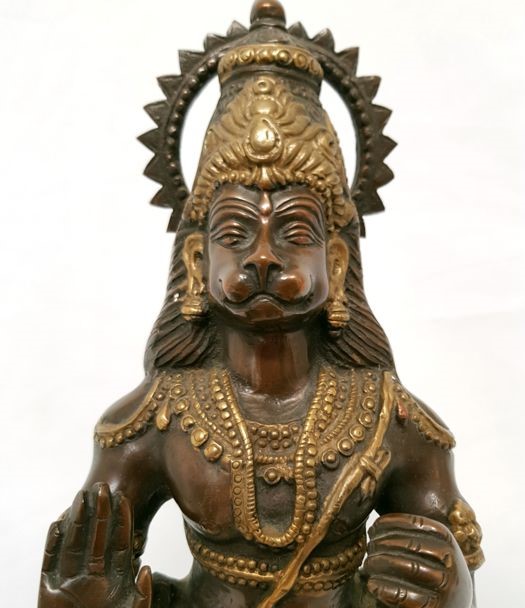 Estatueta em cobre do Deus Hanuman, Índia