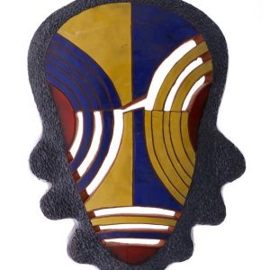 Tchang André – Arte contemporânea – Máscara em cerâmica vidrada VENDIDO
