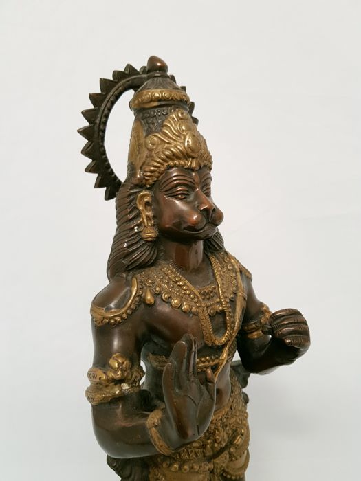 Estatueta em cobre do Deus Hanuman, Índia - Image 6