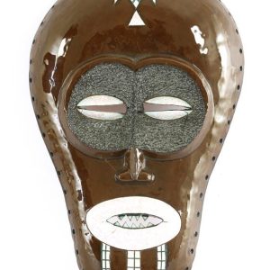 Tchang André – Arte contemporânea – Máscara em cerâmica vidrada