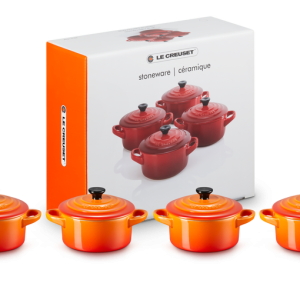 Set 4 mini cocottes em cerâmica de grés le creuset