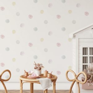 PAPEL DE PAREDE BOLINHAS MULTICOLORIDAS